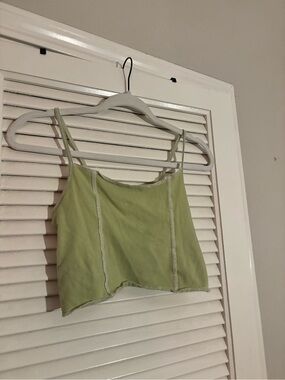 Light Green PAC Cares Cropped Spaghetti-Strap Cami